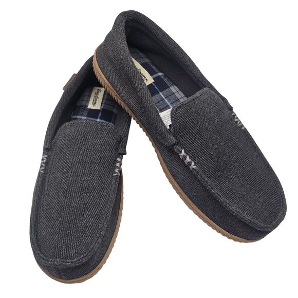 Dearfoams Men's Slippers Charcoal Gray New Without Tags Sz 11-12 - Picture 1 of 10